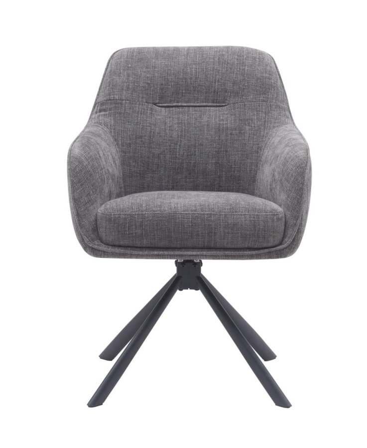 Avola drejestol, m. arml�n - grafit stof og sort st�l