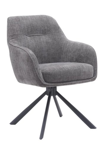 Avola drejestol, m. arml�n - grafit stof og sort st�l