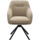 Avola drejestol, m. arml�n - taupe chenille polyester stof og sort st�l
