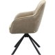 Avola drejestol, m. arml�n - taupe chenille polyester stof og sort st�l