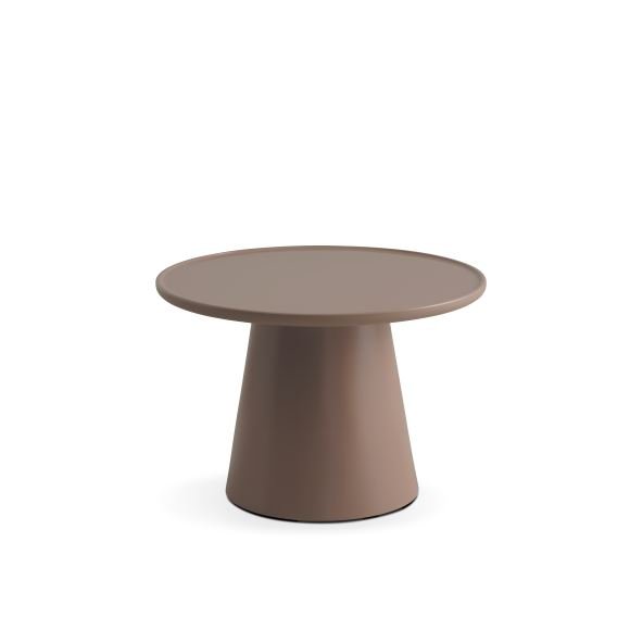 Fraser salongbord, rundt - lys kaffefarget MDF (60)