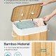 SONGMICS skittentyskurv, sammenleggbar, m. 1 lokk, avtagbart og vaskbart fr - bomull og naturlig bambus