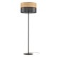 TK Nicol gulvlampe - naturfiner og sort PVC folie/metall