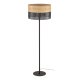 TK Nicol gulvlampe - naturfiner og sort PVC folie/metall