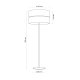 TK Nicol gulvlampe - naturfiner og sort PVC folie/metall