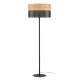 TK Nicol gulvlampe - naturfiner og sort PVC folie/metall