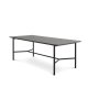 Bering spisebord, rektangulrt - antrasittgr HPL og svart metall (100x220)