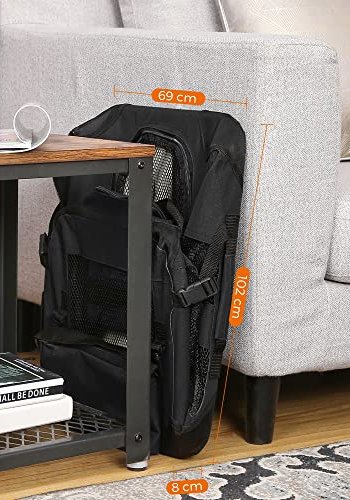 FEANDREA hundekasse, sammenleggbar, med hndtak - mesh, svart stoff og metall