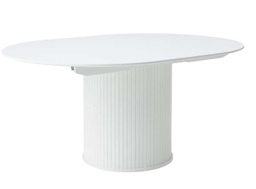 Nola spisebord, m. till�gsplade - hvid egefin�r (�120-167)