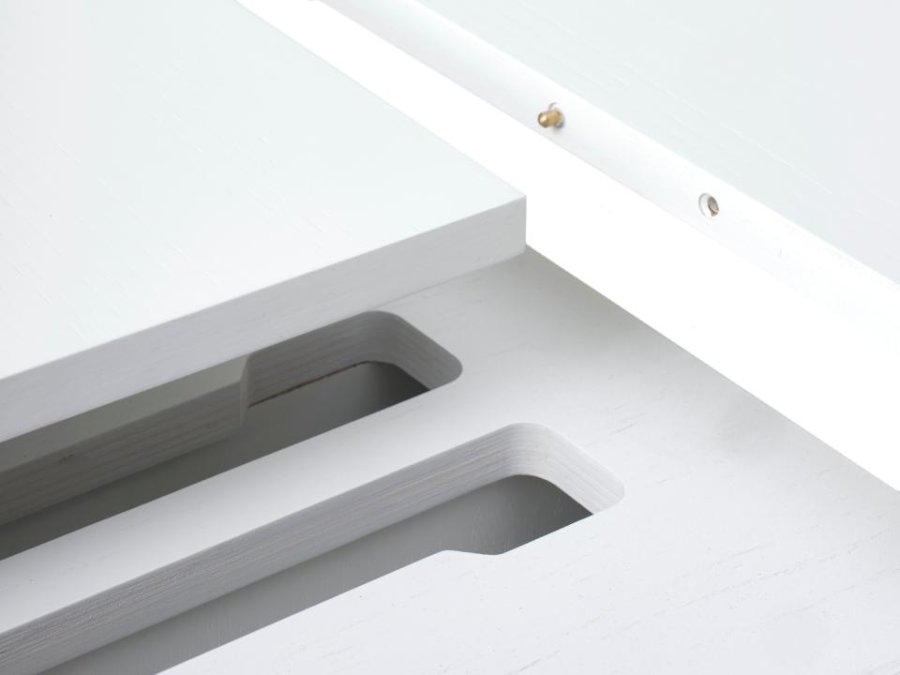 Nola spisebord, m. till�gsplade - hvid egefin�r (�120-167)
