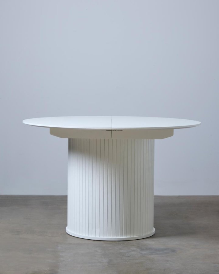 Nola spisebord, m. till�gsplade - hvid egefin�r (�120-167)