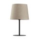 TK Chicago bordlampe - natur hr stof og sort stl