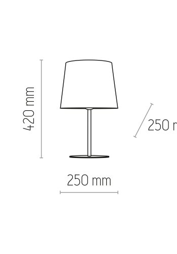TK Chicago bordlampe - natur hr stof og sort stl