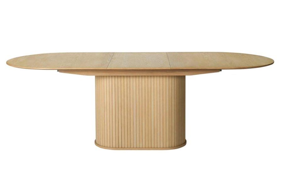 UNIQUE FURNITURE Nola spisebord, m. till�gsplade, oval - natur egetr� (95x180-230)