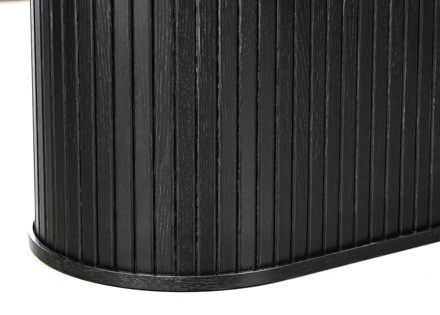 UNIQUE FURNITURE Nola spisebord, m. till�gsplade, oval - sort egetr� (95x180-230)