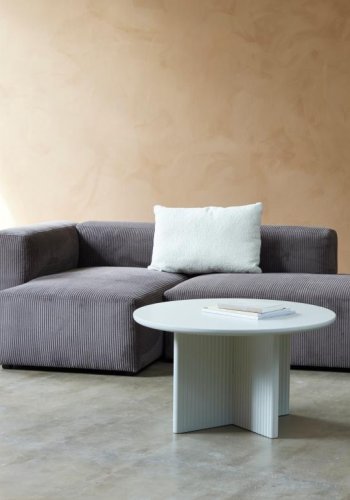 Palma sofabord, rund - greige MDF (80)