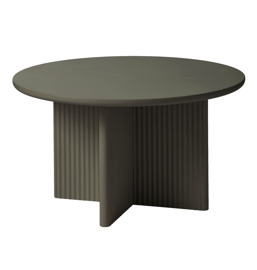 UNIQUE FURNITURE Palma sofabord, rund - olivengr� MDF (�80)