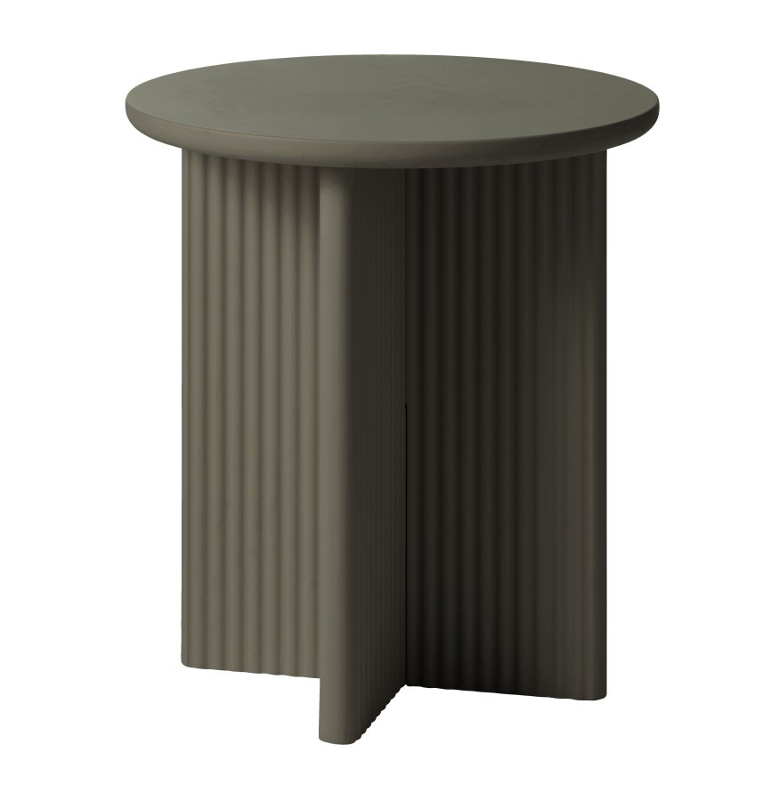 UNIQUE FURNITURE Palma sidebord, rund - olivengr� MDF (�50)