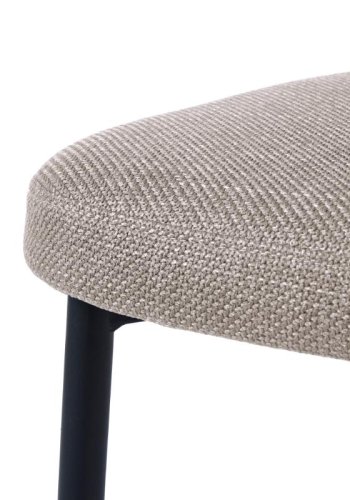 Fowler spisestuestol - ekte polyester og svarte ben