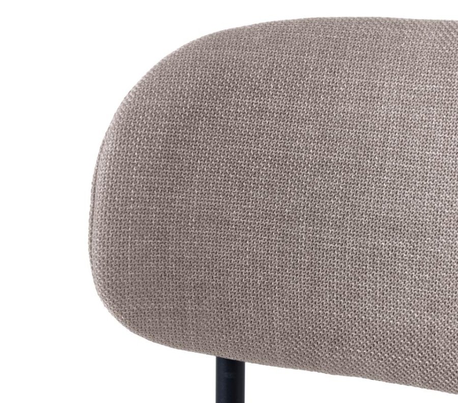 Fowler spisestuestol - ekte polyester og svarte ben