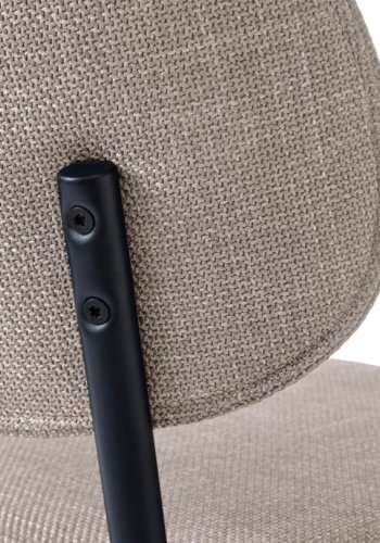 Fowler spisestuestol - ekte polyester og svarte ben