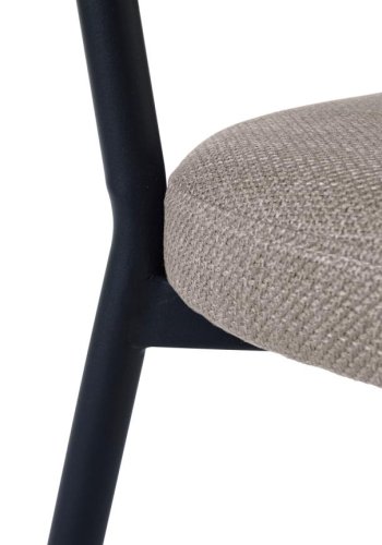 Fowler spisestuestol - ekte polyester og svarte ben