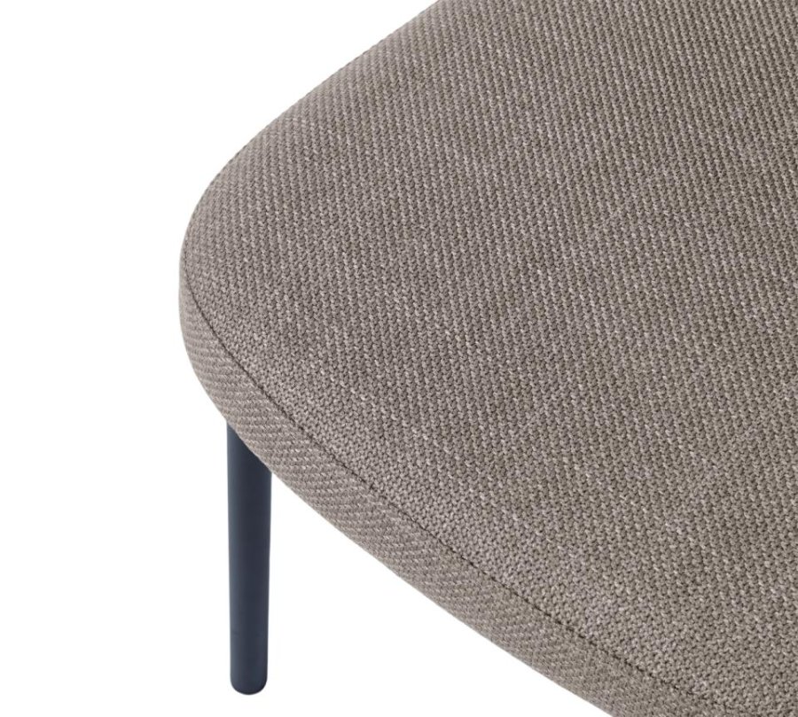 Fowler spisestuestol - ekte polyester og svarte ben