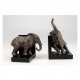 KARE DESIGN Elephants Bokstöd - Brunt Polyresin (Set om 2 cm)