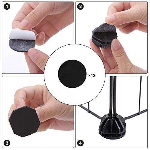 SONGMICS lekegrind for kjledyr, hamstere, marsvin, sm dyr - svart metall
