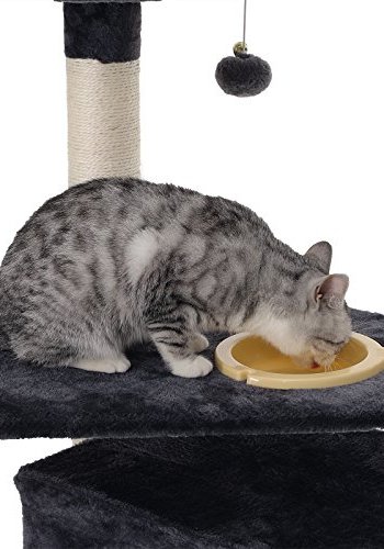 FEANDREA skrapestolpe, 6 niver, 1 plattform, 1 hule, 1 Pom Pom, 1 kurv, 1 hengekye - rykgr plysj