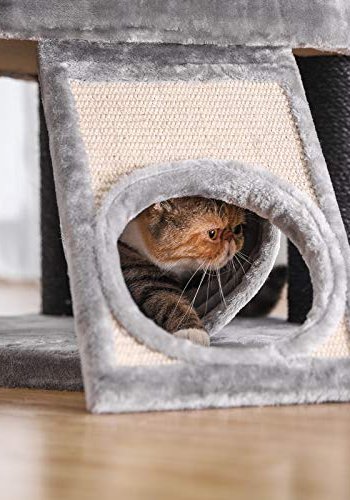 FEANDREA skrapestolpe, 4 niver, 1 solseng, 1 hule, 1 kurv - lys gr plysj