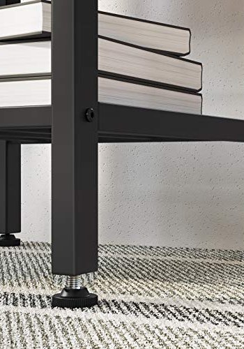 VASAGLE barbord, m. vinglassholder, flaskehyller, hylle - rustikk brun sponplate og sort stl (110x40)