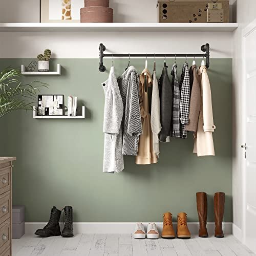 SONGMICS vegghengt klesstang - svart jern