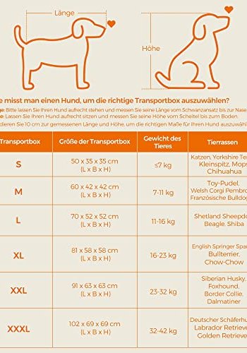 FEANDREA hundbur, hopfllbar djurbur i tyg, 60 x 42 x 42 cm, gr