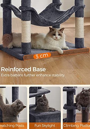 FEANDREA skrapestolpe, 6 niver, 1 stol, 2 huler, 2 pom-poms, 1 hengekye - rykgr plysj