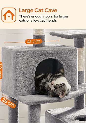 FEANDREA skrapestolpe, 6 niver, 1 stol, 2 huler, 2 Pom Poms, 1 hengekye - lysegr plysj