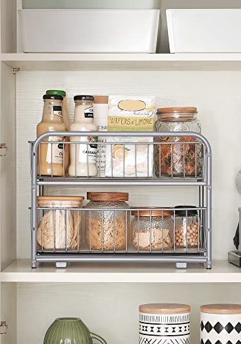 SONGMICS organizer 2 uttrekkbare skuffer for skap, stables - slv stl