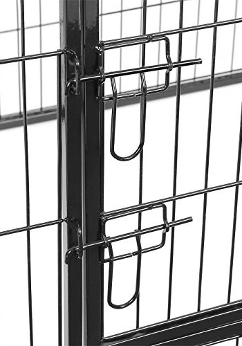 FEANDREA lekegrind for kjledyr, hunder, kaniner og sm dyr, for innendrs og utendrs bruk - svart jern