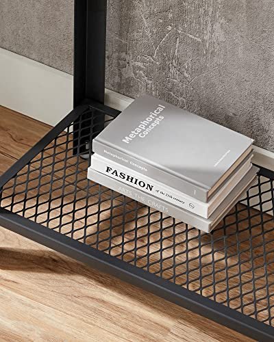 VASAGLE konsolbord, entrbord, stabilt soffbord, fr vardagsrum, sovrum, enkel montering, rustik brun och svart LNT80X