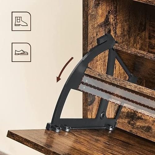 VASAGLE skoskab, m. 3 klaplger - rustik brun spnplade