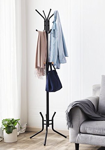 SONGMICS stum tjener, m. 12 kroker - svart jern