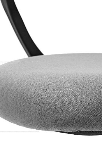 SONGMICS kontorstol, med armlener og vippefunksjon, hydejusterbar - gr polyester og stl