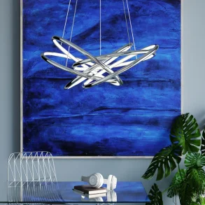 KARE DESIGN Saturn LED Chrome Big loftlampe - sølv aluminium