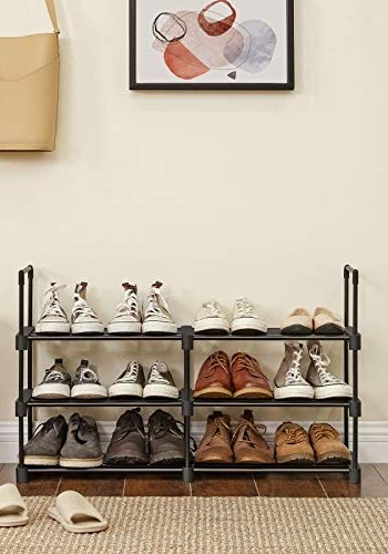 SONGMICS skohylle, m. 6 hyller - svart jern