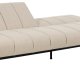 ACT NORDIC Caix sovesofa, m click & clack, delt ryggsttte, smmer - beige stoff og sort stl (198x95)