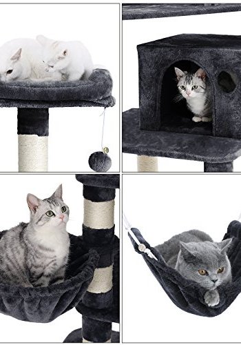 FEANDREA skrapestolpe, 6 niver, 1 plattform, 1 hule, 1 Pom Pom, 1 kurv, 1 hengekye - rykgr plysj