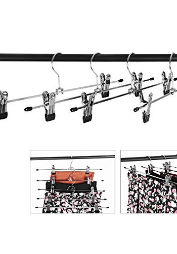 SONGMICS buksehenger, skjrthenger, sklisikker, med klips for buksesokker - slv stl (sett m. 20)