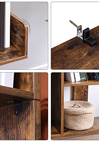 VASAGLE bokhylle, m. 8 rom - rustikk brun sponplate