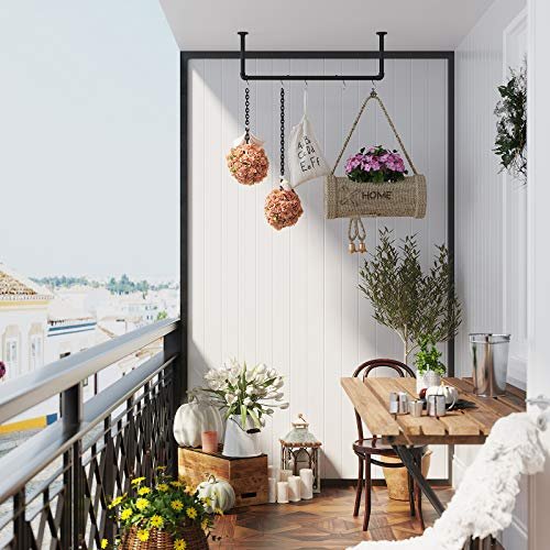 SONGMICS vegghengt klesstang - sort stl