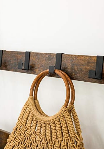 VASAGLE hndklestige - rustikk brun sponplate og sort stl